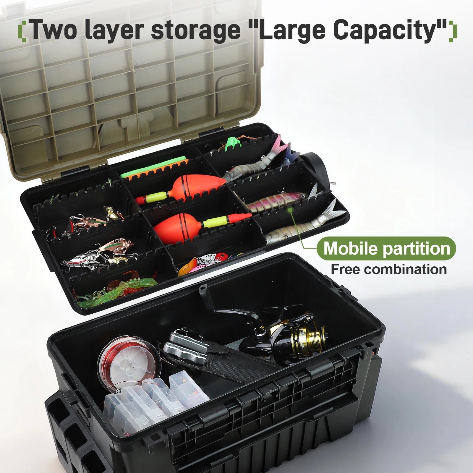 صندوق أدوات الصيد ذو الطبقتين  - مراجعة Fishing Kayak Crate وسعره