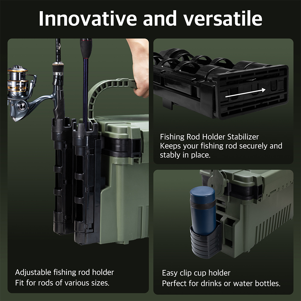 صندوق معدات صيد كبير من هانتاو - مراجعة Fishing Kayak Crate وسعره