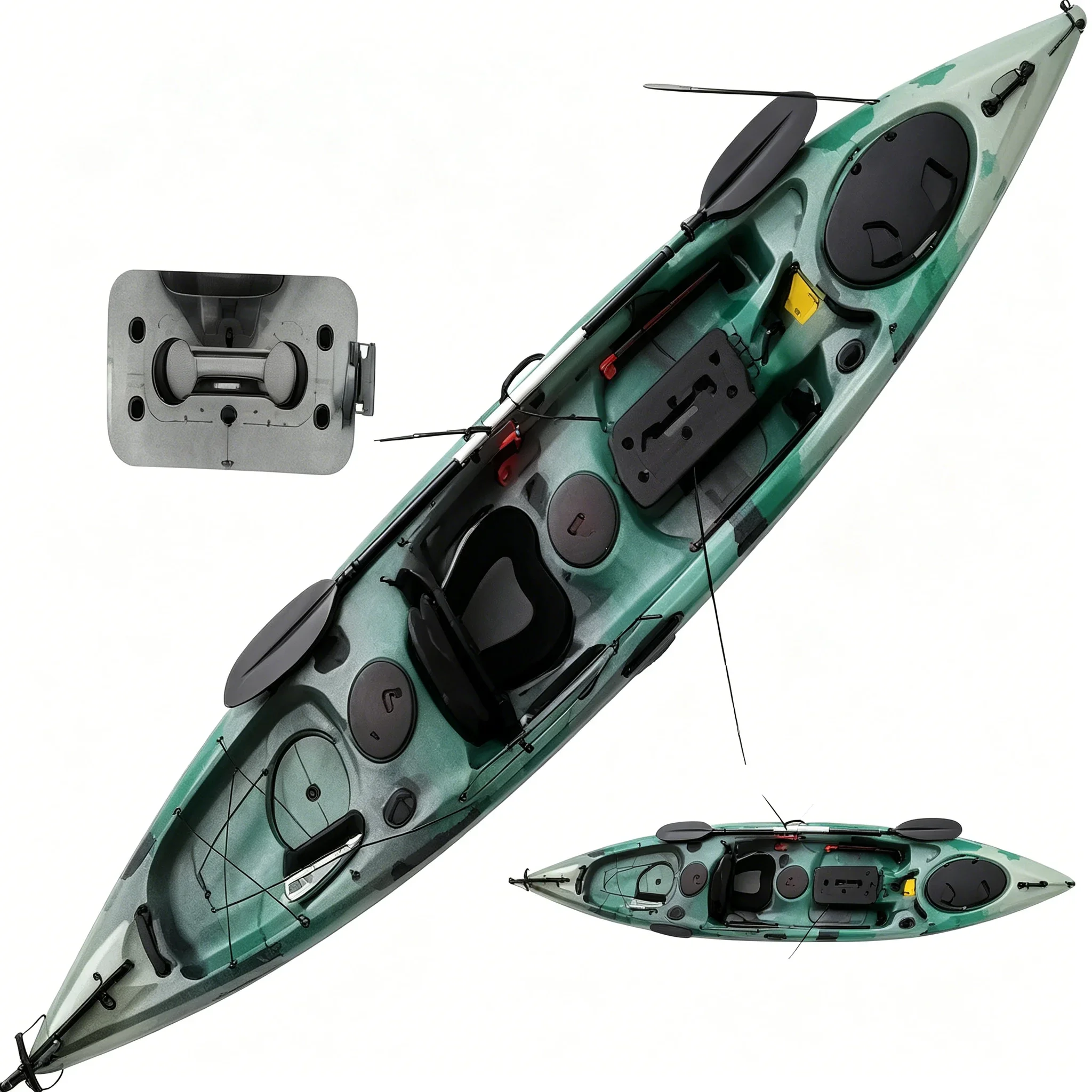 قارب صيد مصنوع من البولي إيثيل - مراجعة Fishing Kayak Rod Holder وسعره